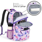 26L Backpack for College (Butterfly Purple / 16.5 Inch)