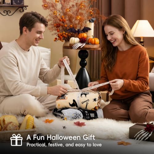 Halloween Fleece Blanket Queen (Halloween Castle / Queen(90" X 90"))
