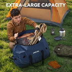 Waterproof Duffel Bag Motorcycle Dry Bag Backpack (Dark Blue / 80L)