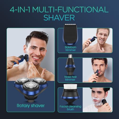 Electric Razor for Men Wet & Dry (Blue)
