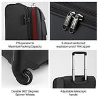 20/24/28 Inch 3 Piece Luggage Set with Spinner Wheels Expandable Luggage Large Suitcases with Wheels Softside Checked Luggage Rolling Suitcase with Lock Lightweight Travel Luggage.(Dark Gray) (Dark Gray / 3-Piece Set (20-Inch, 24-Inch, 28-Inch))