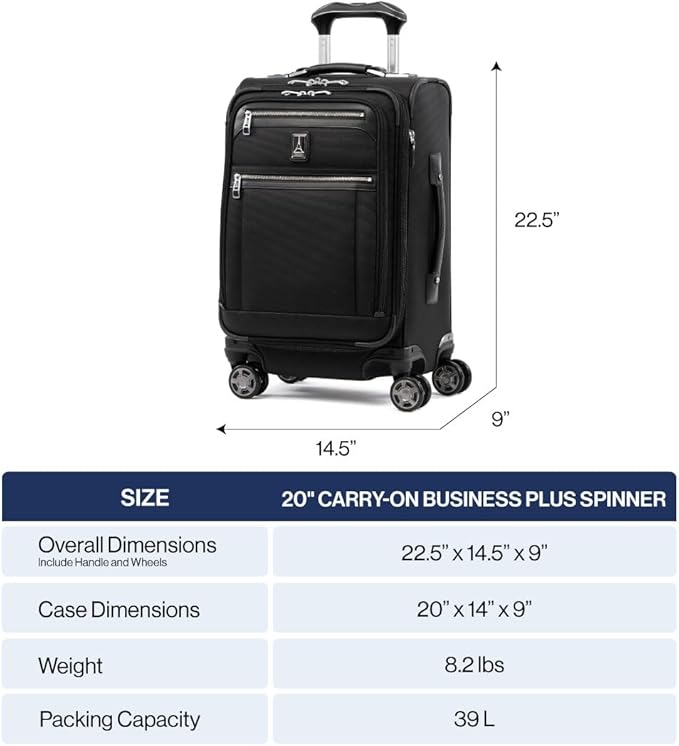 Travelpro Platinum Elite Softside Expandable Carry on Luggage, 8 Wheel Spinner - Image 6