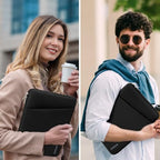 RAINYEAR 13.3 Inch Laptop Sleeve Padded Case Cover with Front Pocket (13.3-14 inch / Black)