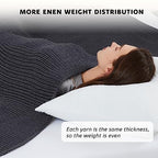 Knitted Weighted Blanket (27-granite Grey / 48" x 72" | 12lbs)