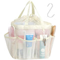 Mesh Shower Caddy Portable with Drawstring (Butter White with Drawstring)