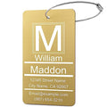 Luggage Tag for Suitcase (Gold / Vertical (2x3.5"))
