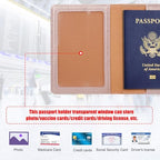 Passport Holder for Travel Women Men (A-Rose gold / Classic(slim))