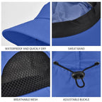 Sun Hat for Men Women with Neck Flap (6 3/4-6 7/8 / 1pack-royal Blue)