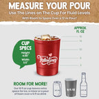 16 oz. Reusable Party Cups (Valentine Red / 12 Count)