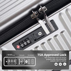29 Inch Aluminum Frame Checked Luggage Top Opening (Gray / 29 Inch)