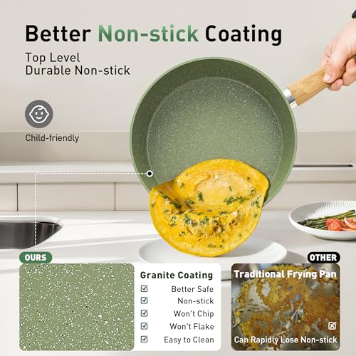 30pcs Pots and Pans (30 PCS Cookware Set / Green)