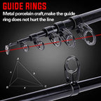 Portable Telescopic Fishing Rod with Carbon Fiber Material and Precision Carved Reel Seat (red / 9.84 ft)