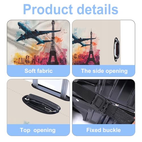 Tower Luggage Cover Washable Suitcase Protector Anti (Tower-2 / S(20-22inch suitcase))