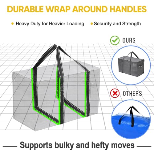 4 Pack Heavy Duty Moving Bags (4 Pack / Dark Gray)