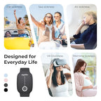 Fashion FDA Cleared Relieve Nausea Electrode Stimulator Morning Sickness Motion Travel Sickness Vomit Relief Rechargeable No Gel Drug Free Wrist Bands Without Side Effects (Charcoal Black)