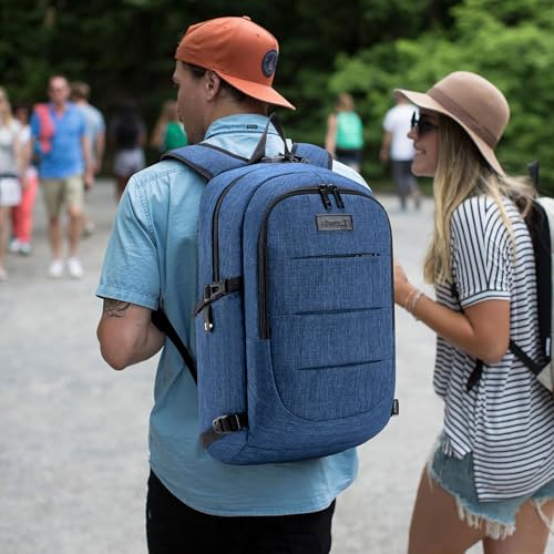 Travel Laptop Backpack Water Resistant Anti (Standard 17.3inch / Blue)