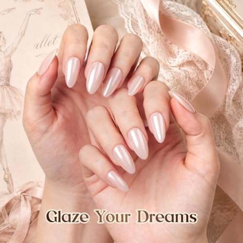 Beetles Nude Jelly Gel Polish Set with Chrome Powder (A - Sheer | Nude | Ballerina Dream)