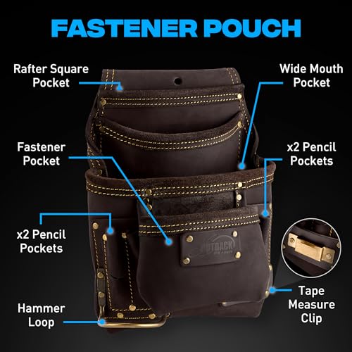 Framing Leather Tool Belt + Suspenders (Framing Belt + Suspenders / XL)