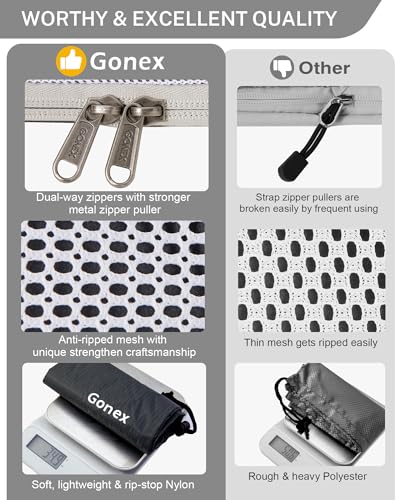 Compression Packing Cubes for Travel (Set of 6 / 6-Gray)