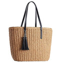 Straw Bags For Women (Black)