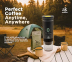 3-in-1 Portable Coffee Maker – Electric Espresso Machine for Travel – Compatible with Ground Coffee, NS & DG Capsules – USB-C Rechargeable Portable Espresso Maker (Gray) (Gray)