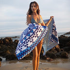 Quick Dry Microfiber Beach Towel (Blue Angel / Extra Large 78x35")