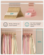 Pack of 50 Coat Hangers (50 Pack / Light Pink + Rose Gold)