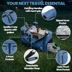 Travel Duffle Bag for Women & Men. Duffel Bag for Traveling & Camping (80L / SnowDepBlue)