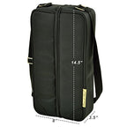 Insulated Wine Tote with 2 Wine Glasses (Black With London Plaid Napkins)