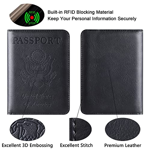Passport Holder for Travel (116#Black)