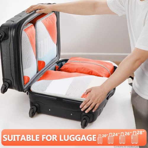 Packing Cubes for Travel (17 Orange)