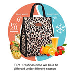 Lunch Bags for Women Insulated Reusable Lunch Tote with Internal Pocket (Leopard / 1 pack)