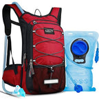 Hydration Backpack with 3L Water Bladder (Red)