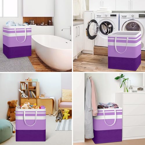 2 Pack Laundry Baskets (100L / Purple)
