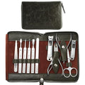 Stainless Steel Manicure Set 11 (Dark Green)