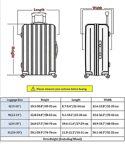 Travel Trolley Case Cover Protector Suitcase Cover 29" (Retro / XL(Fits to 29"-30" Trolley Case))