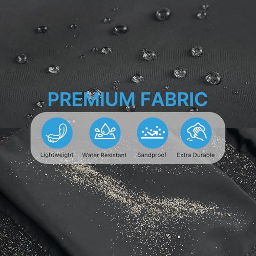 Beach Bag Waterproof Beach Tote Pool Bags for Women (Black / 35L)