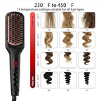 Black Ceramic Ionic Straightener Brush (Black)