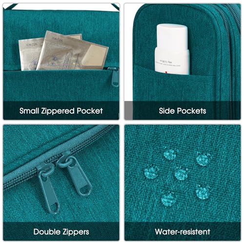Large Hanging Toiletry Bag for Women (Teal)