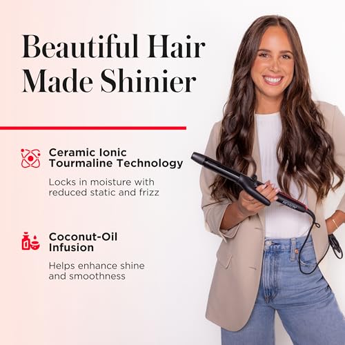 SmoothStay 1" Coconut Oil Infused Curling Iron (Black / 1 Inch CURLING IRON)