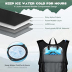Lightweight Hydration Hiking Backpack with 3L Water Bladder (1.Black / 3L Bladder)