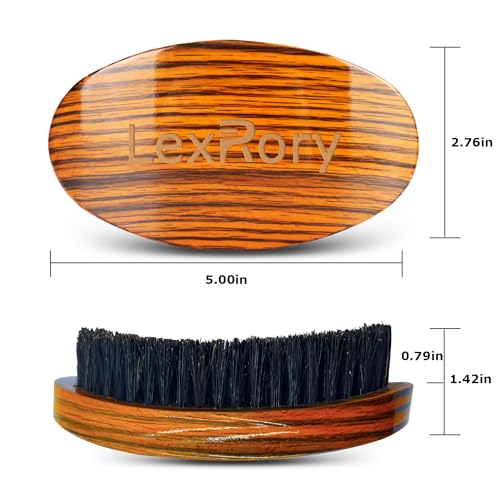 Curved Wave Brush for Men 360 (Stripes Yellow)
