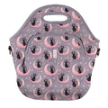 LunchTote Zippered Bag Insulated Neoprene Caddy (Crescent Kitty / X-Large 6.5 Quart Lunch Tote)