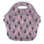 LunchTote Zippered Bag Insulated Neoprene Caddy (Crescent Kitty / X-Large 6.5 Quart Lunch Tote)