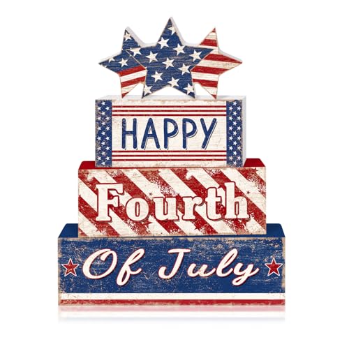 Tiered Tray Decor Set (Happy 4th of July)