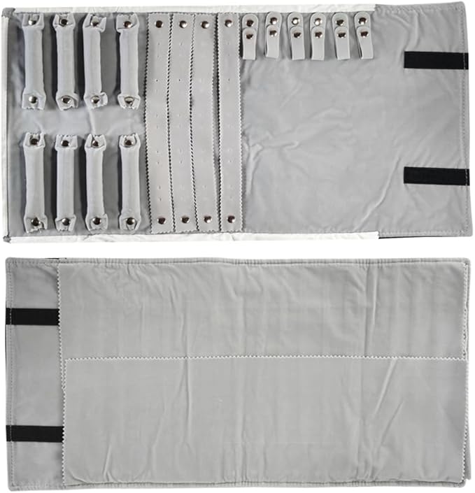 Velvet Travel Jewelry Case Roll Bag Organizer by SCIKHEFT