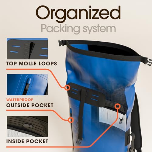 Waterproof Dry Bag Backpack 55L (55L / Blue)