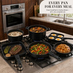 30 Piece Nonstick Pots and Pans Set (Black / 30 Pack)