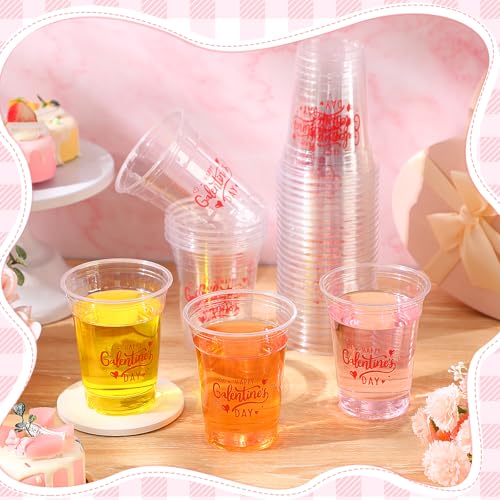 36 Pcs Happy Galentine's Day Plastic Cups 12 oz for Party (Happy Galentine's Day)