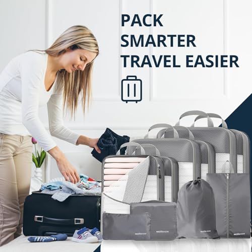Compression Packing Cubes 10 Set (Grey / 10 pcs)
